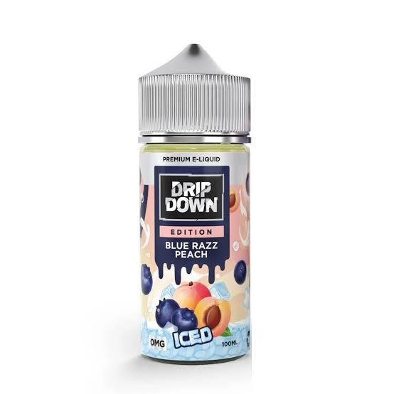DD E BLUE RAZZ PEACH 100ML OMG DRIP DOWN EDITION BLUE RAZZ PEACH ICED 0MG 100ML