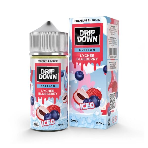 DD E LYCHEE BLUEBERRY 0MG DRIP DOWN EDITION LYCHEE BLUEBERRY ICED 0MG 100ML