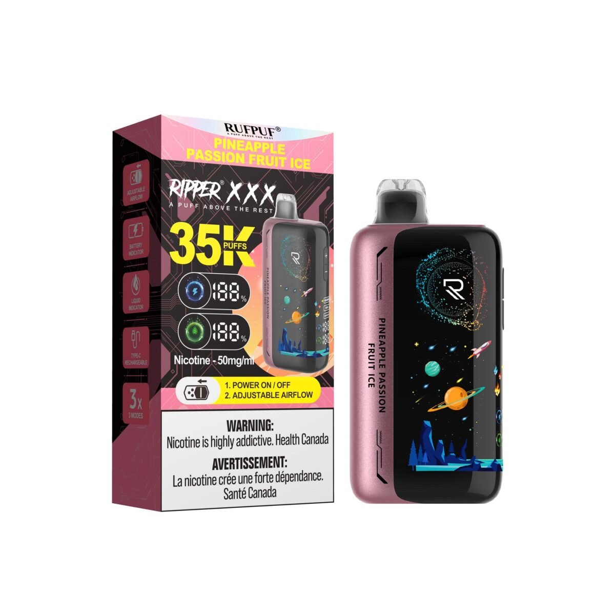PINEAPLE PASSION RIPPER PINEAPPLE PASSIONFRUIT 35K 50MG