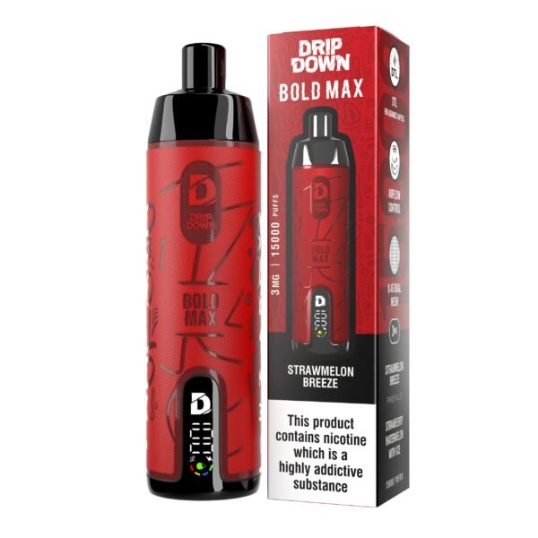 STRAWMELON BREEZE DRIP DOWN BOLD MAX STRAWBERRY BREEZZE 15K 3MG