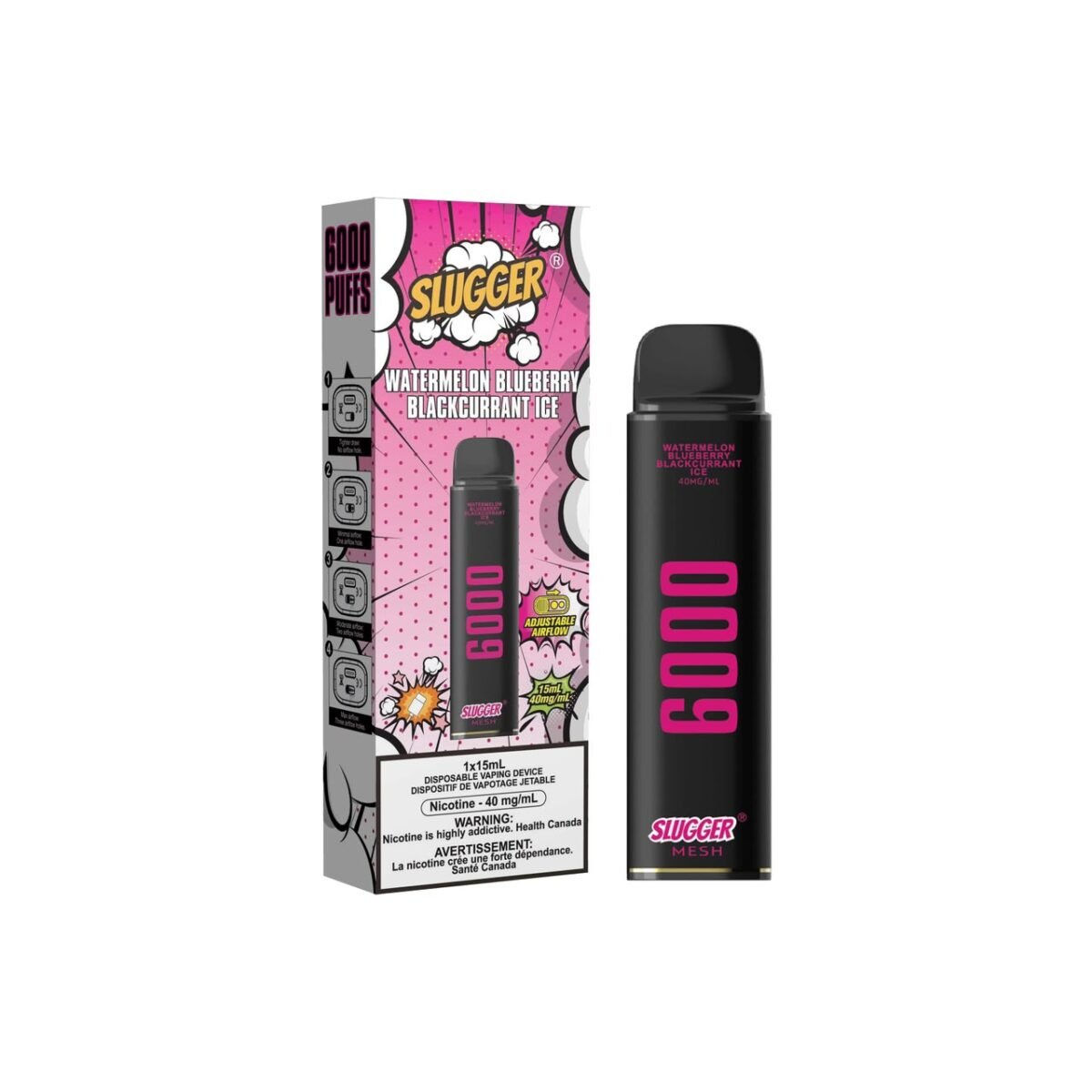 SLUGGER WATERMELON BLUEBERRY BLACKCURRANT 6K 40MG