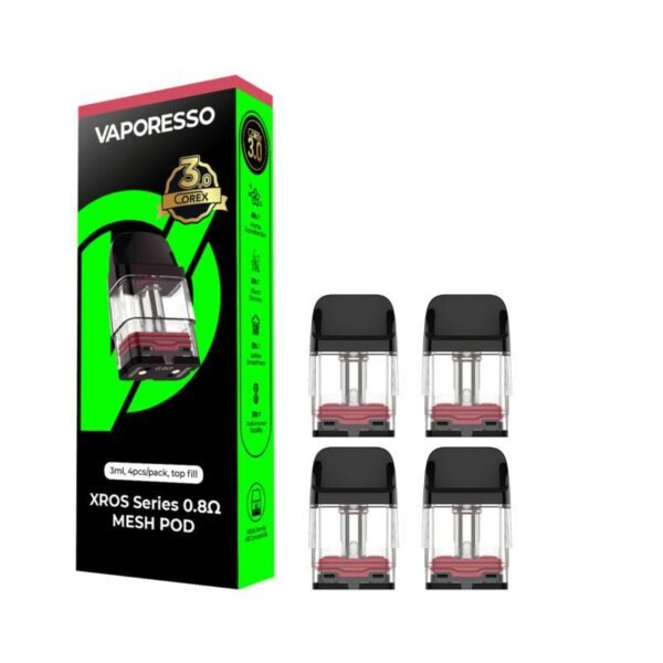 VAPORESSO XROS SERIES POD 0.4 3ML OHM VAPORESSO XROS SERIES POD 0.8 3ML OHM